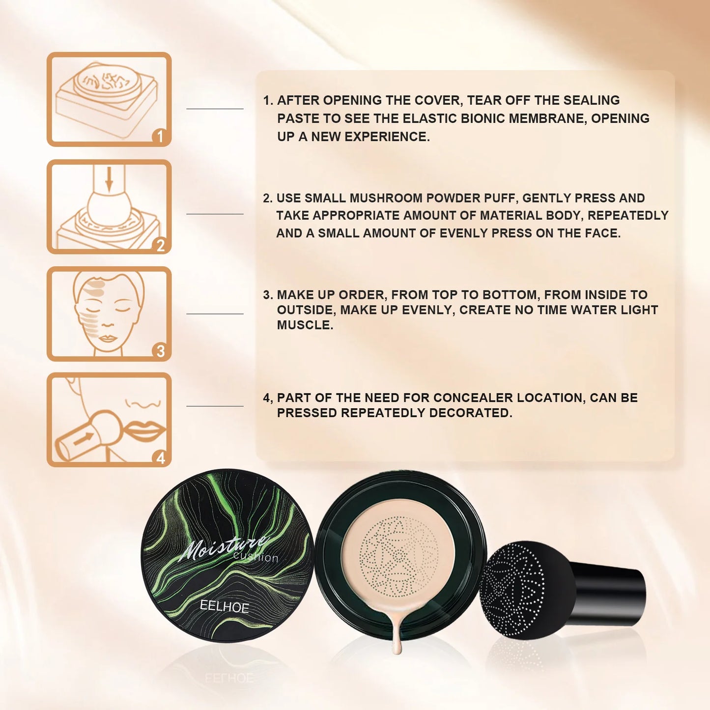 Mushroom Head Air Cushion BB Cream Magic Foundation Face Concealer